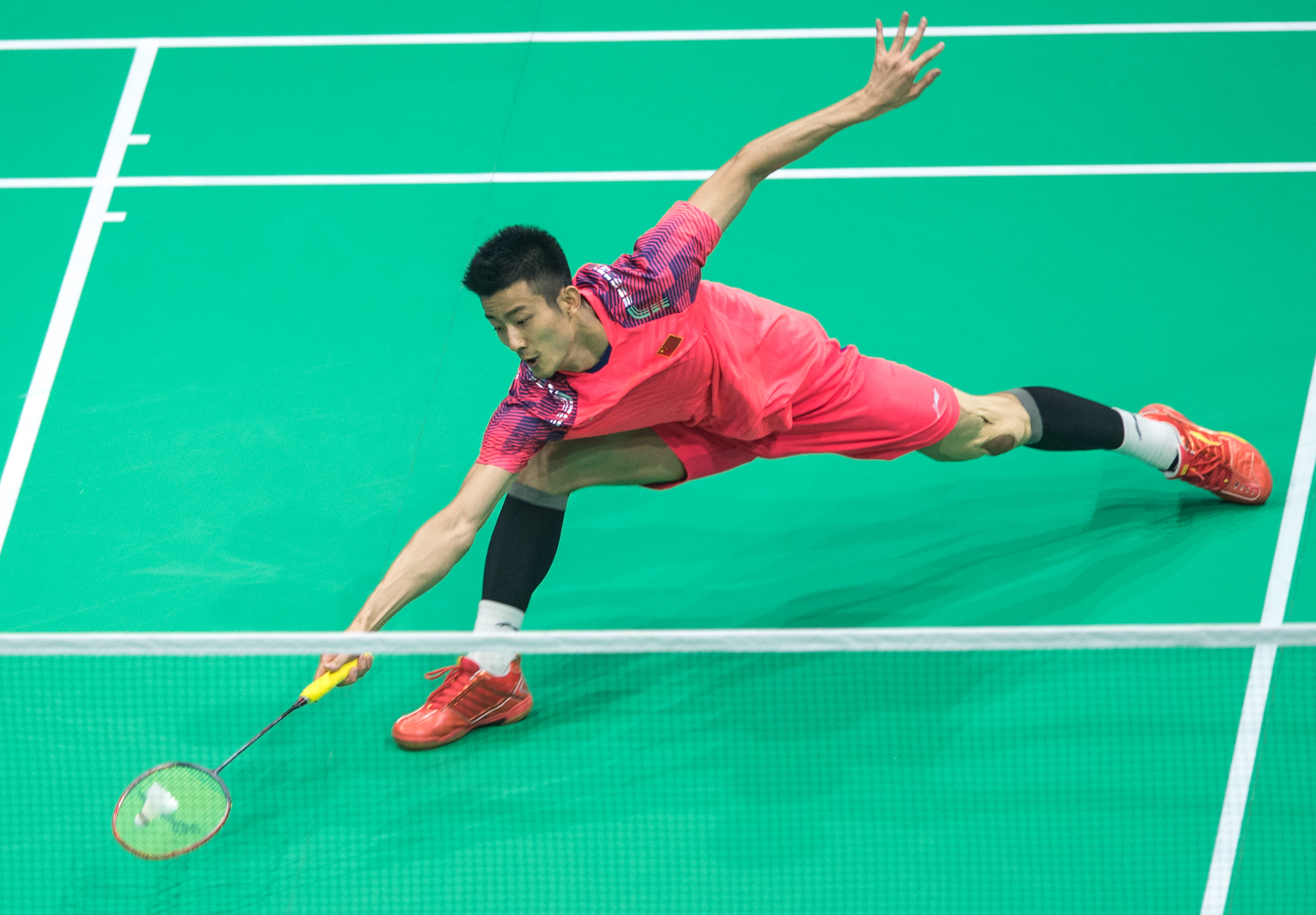 日本羽毛球队强势韩国羽毛球队，谌龙高光表现的简单介绍